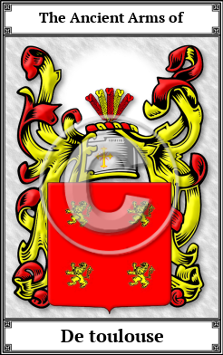 De toulouse Family Crest Download (JPG)  Book Plated - 150 DPI